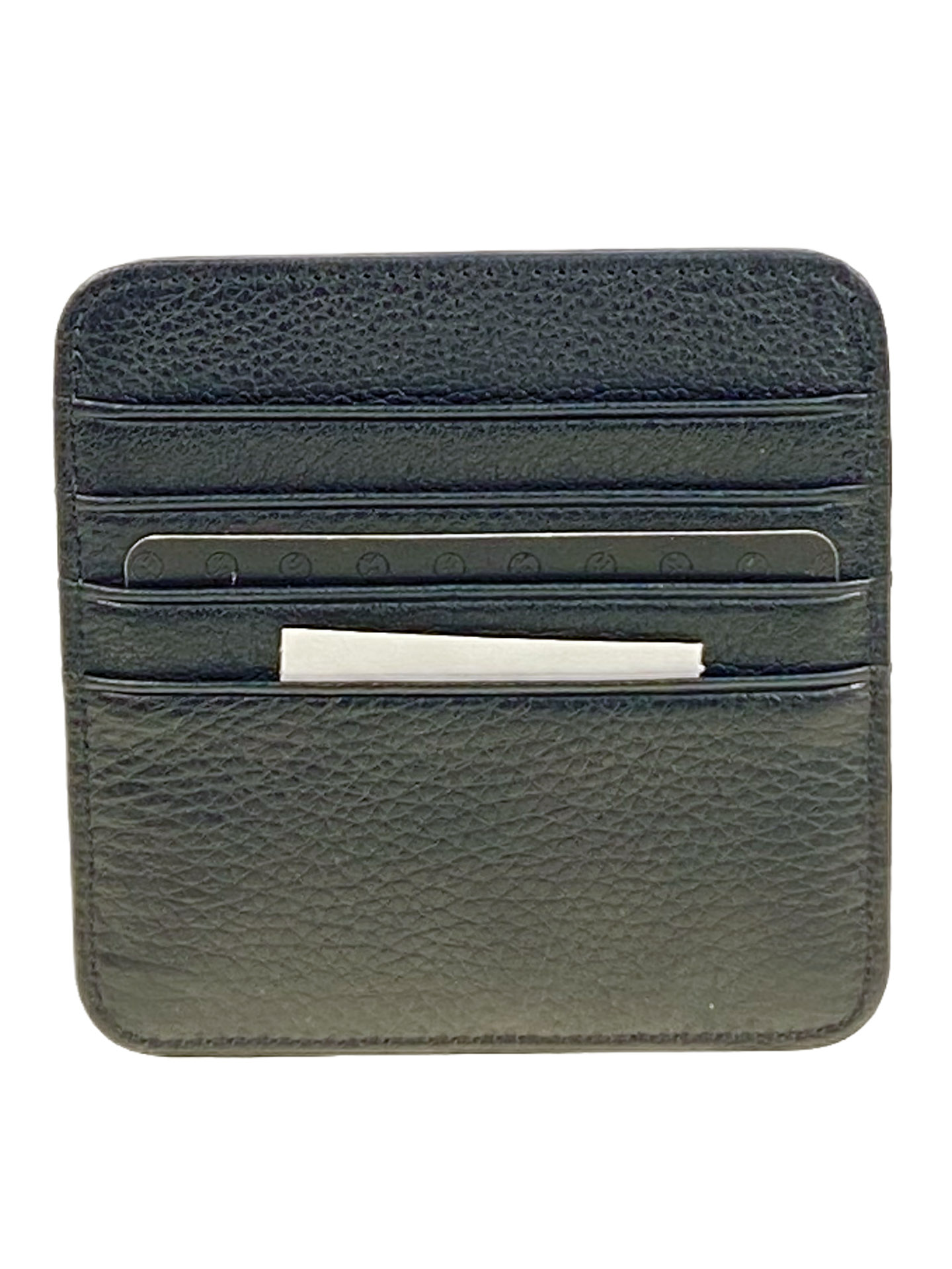 На фото 2 -  Картхолдер из натуральной кожи для пластиковых карт, цвет  черный