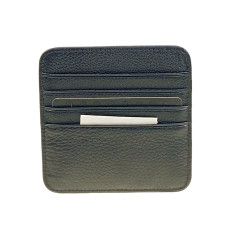 На фото 2 -  Картхолдер из натуральной кожи для пластиковых карт, цвет  черный