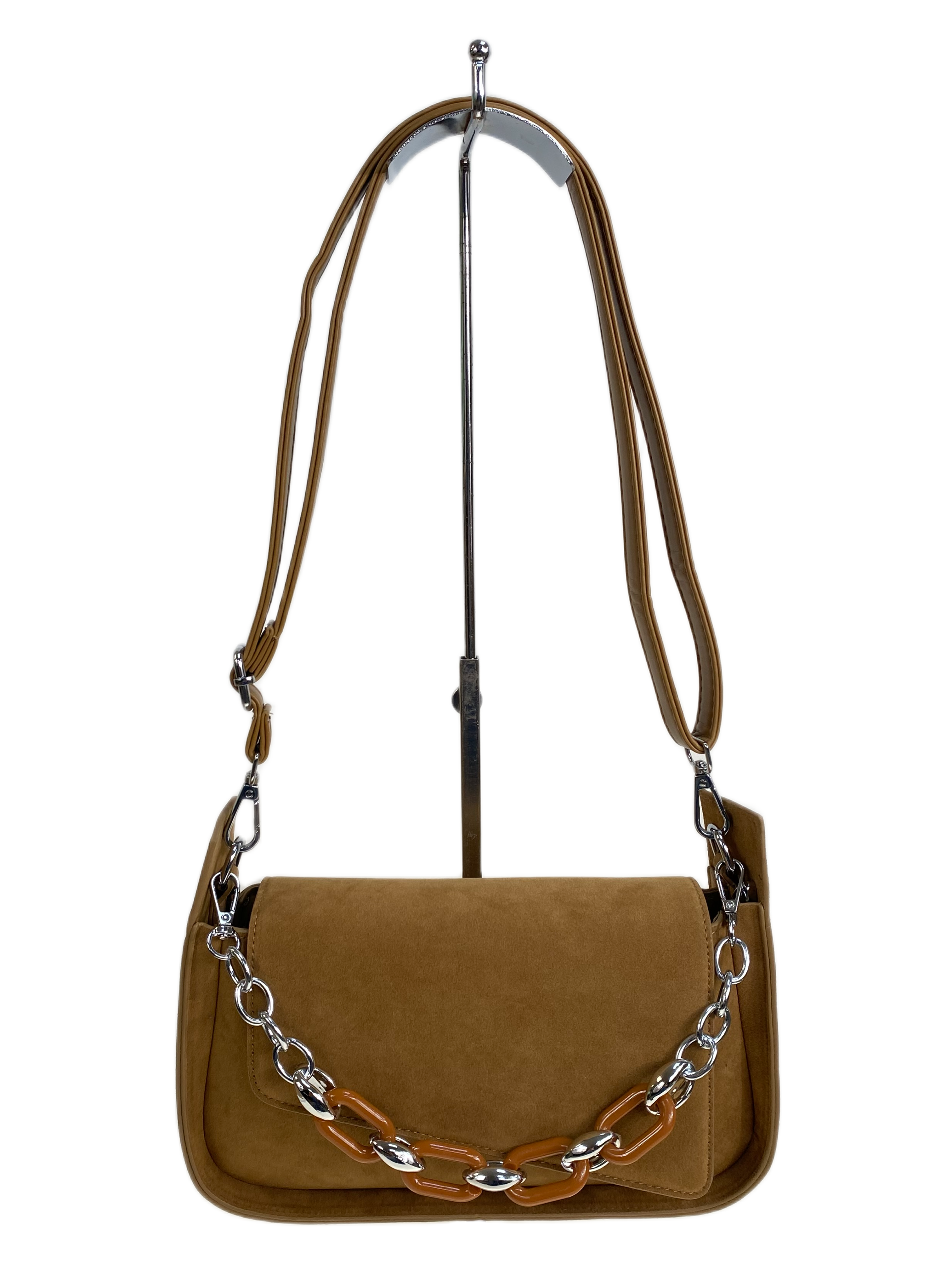 На фото 2 - Женская сумка из искусственной замши, цвет коричневый На фото 2 - Женская сумка из искусственной замши, цвет коричневый