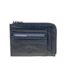 На фото 1 -  Картхолдер из натуральной кожи для пластиковых карт, цвет  черный