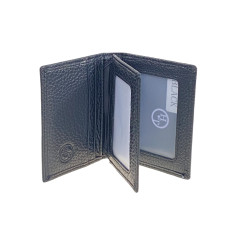 На фото 2 - Картхолдер из натуральной кожи для пластиковых карт, цвет черный На фото 2 - Картхолдер из натуральной кожи для пластиковых карт, цвет черный