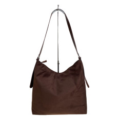 На фото 2 - Женская сумка из искусственной замши, цвет шоколад