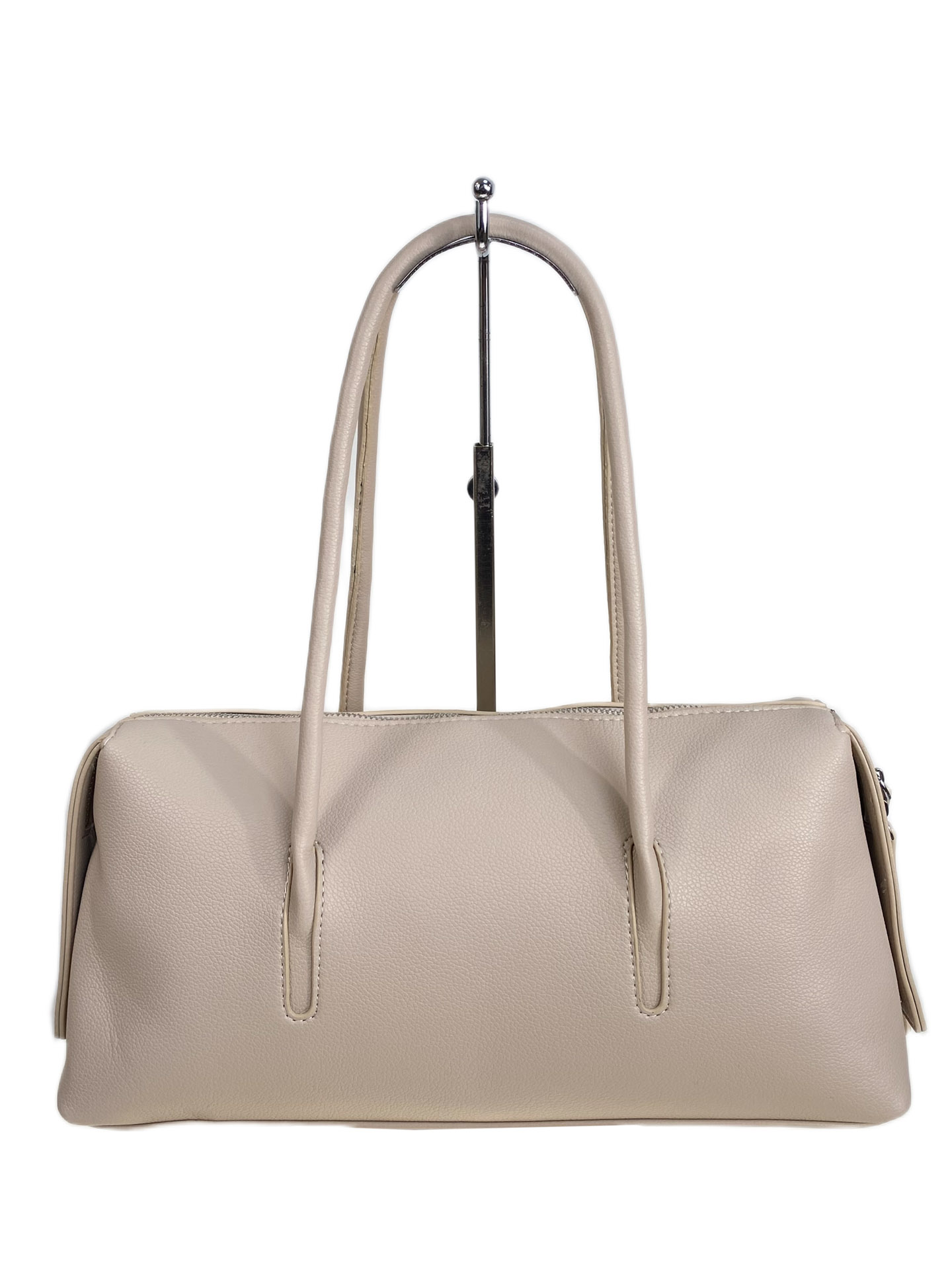 На фото 2 - Женская сумка из искусственной кожи, цвет молочно-бежевый