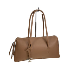 На фото 1 - Женская сумка из искусственной кожи, цвет коричневый