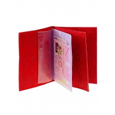 На фото 2 - Обложка для паспорта и автодокументов из натуральной кожи, цвет красный На фото 2 - Обложка для паспорта и автодокументов из натуральной кожи, цвет красный