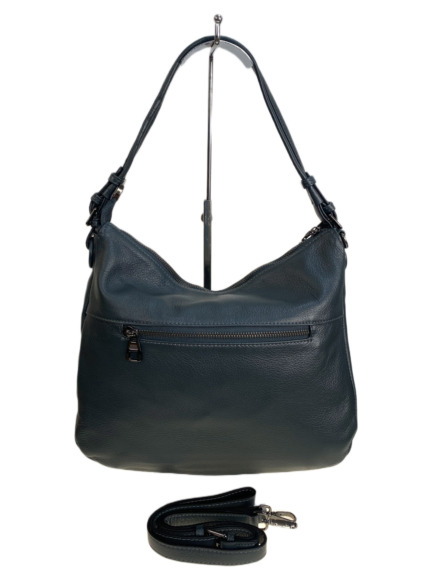 На фото 2 - Женская сумка из натуральной кожи, цвет синий На фото 2 - Женская сумка из натуральной кожи, цвет синий