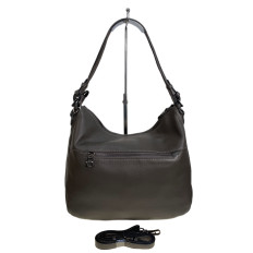 На фото 2 - Женская сумка из натуральной кожи, цвет серый