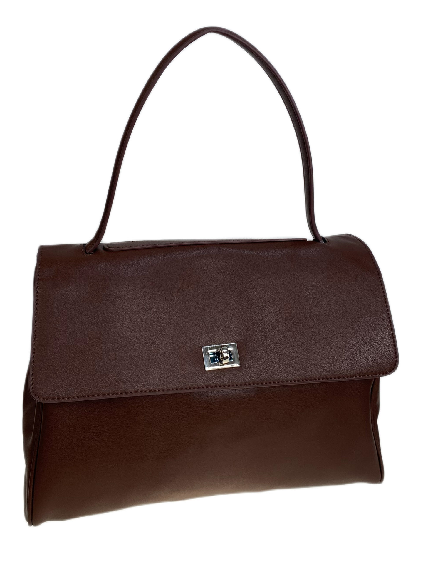 На фото 1 - Женская сумка из натуральной кожи, цвет  шоколад На фото 1 - Женская сумка из натуральной кожи, цвет  шоколад