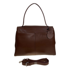 На фото 2 - Женская сумка из натуральной кожи, цвет  шоколад На фото 2 - Женская сумка из натуральной кожи, цвет  шоколад