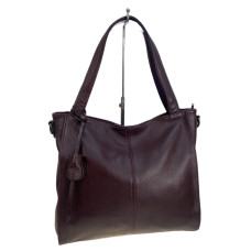 На фото 1 - Женская сумка из натуральной кожи, цвет бордовый На фото 1 - Женская сумка из натуральной кожи, цвет бордовый