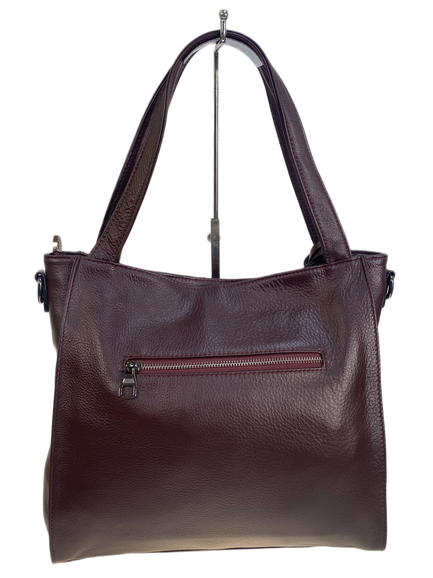 На фото 2 - Женская сумка из натуральной кожи, цвет бордовый На фото 2 - Женская сумка из натуральной кожи, цвет бордовый