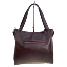 На фото 2 - Женская сумка из натуральной кожи, цвет бордовый На фото 2 - Женская сумка из натуральной кожи, цвет бордовый