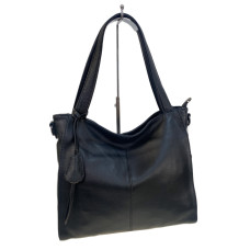 На фото 1 - Женская сумка из натуральной кожи, цвет черный На фото 1 - Женская сумка из натуральной кожи, цвет черный