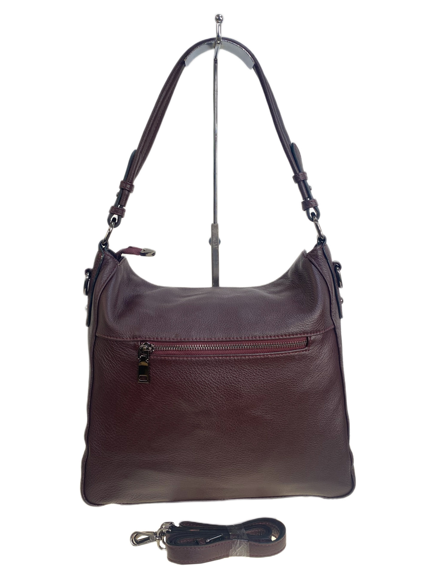 На фото 2 - Женская сумка из натуральной кожи, цвет баклажан На фото 2 - Женская сумка из натуральной кожи, цвет баклажан