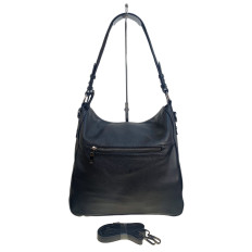 На фото 2 - Женская сумка из натуральной кожи, цвет черный