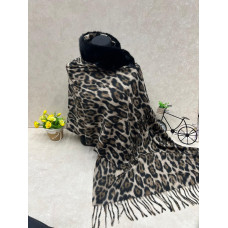 На фото 1 - Мягкий палантин из кашемира с норковым воротником мультицвет На фото 1 - Мягкий палантин из кашемира с норковым воротником мультицвет