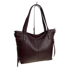 На фото 1 - Женская сумка из натуральной кожи, цвет  бордовый На фото 1 - Женская сумка из натуральной кожи, цвет  бордовый