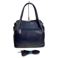 На фото 2 - Женская сумка из искусственной кожи и натуральной замши, цвет синий На фото 2 - Женская сумка из искусственной кожи и натуральной замши, цвет синий