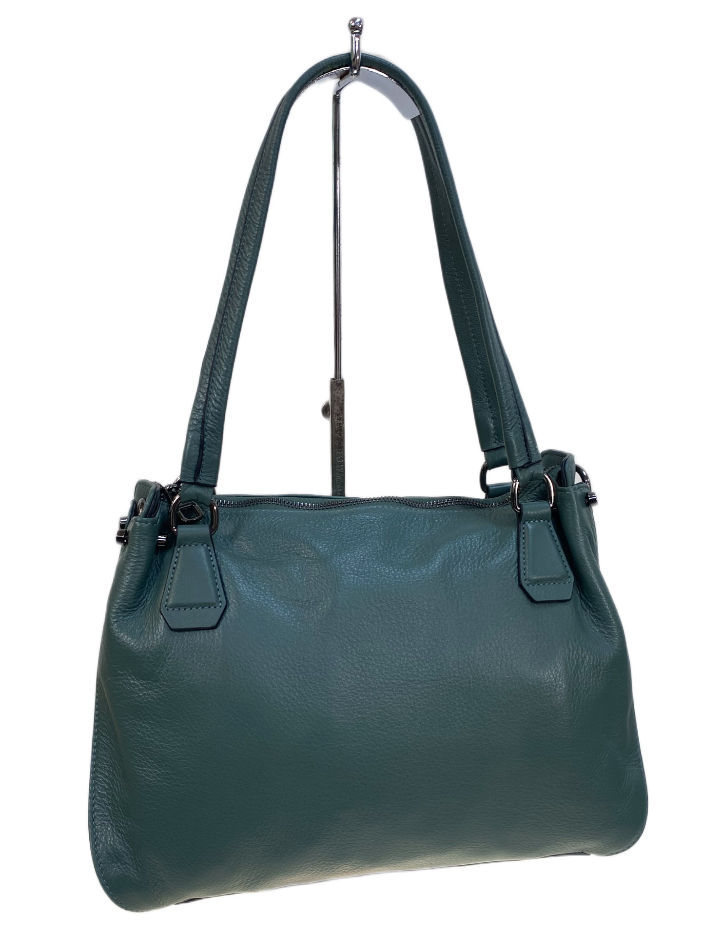 На фото 1 - Женская сумка из натуральной кожи, цвет бирюза На фото 1 - Женская сумка из натуральной кожи, цвет бирюза