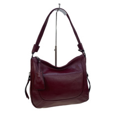 На фото 1 - Женская сумка из натуральной кожи, цвет бордовый На фото 1 - Женская сумка из натуральной кожи, цвет бордовый