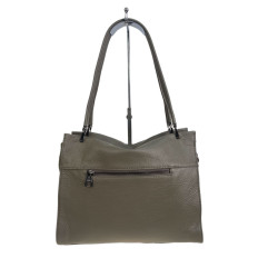 На фото 2 - Женская сумка из натуральной кожи, цвет серый На фото 2 - Женская сумка из натуральной кожи, цвет серый