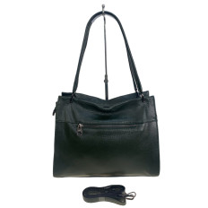 На фото 2 - Женская сумка из натуральной кожи, цвет  зеленый На фото 2 - Женская сумка из натуральной кожи, цвет  зеленый