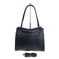 На фото 2 - Женская сумка из натуральной кожи, цвет черный На фото 2 - Женская сумка из натуральной кожи, цвет черный