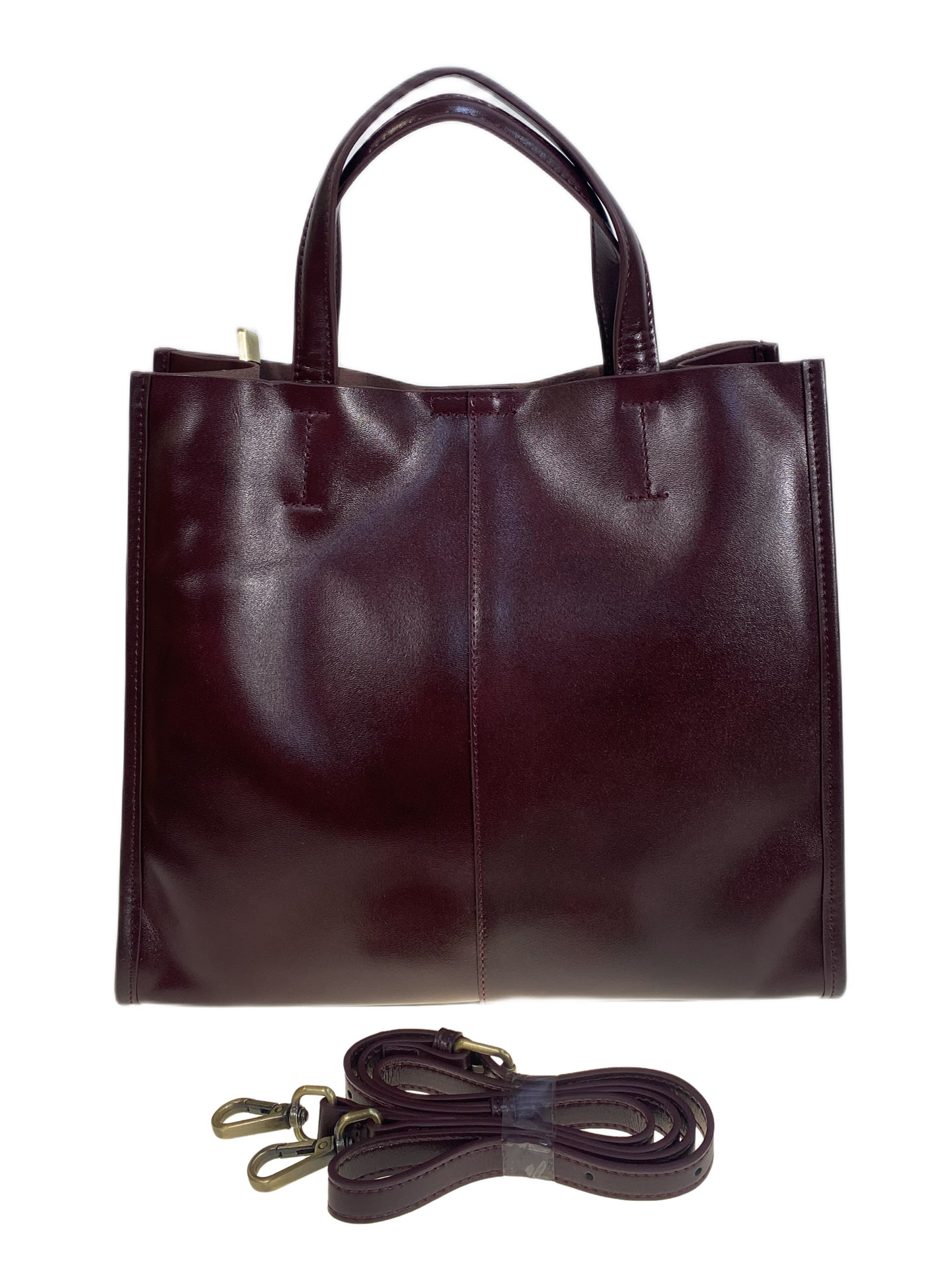 На фото 2 - Женская сумка из натуральной кожи, цвет бордовый На фото 2 - Женская сумка из натуральной кожи, цвет бордовый