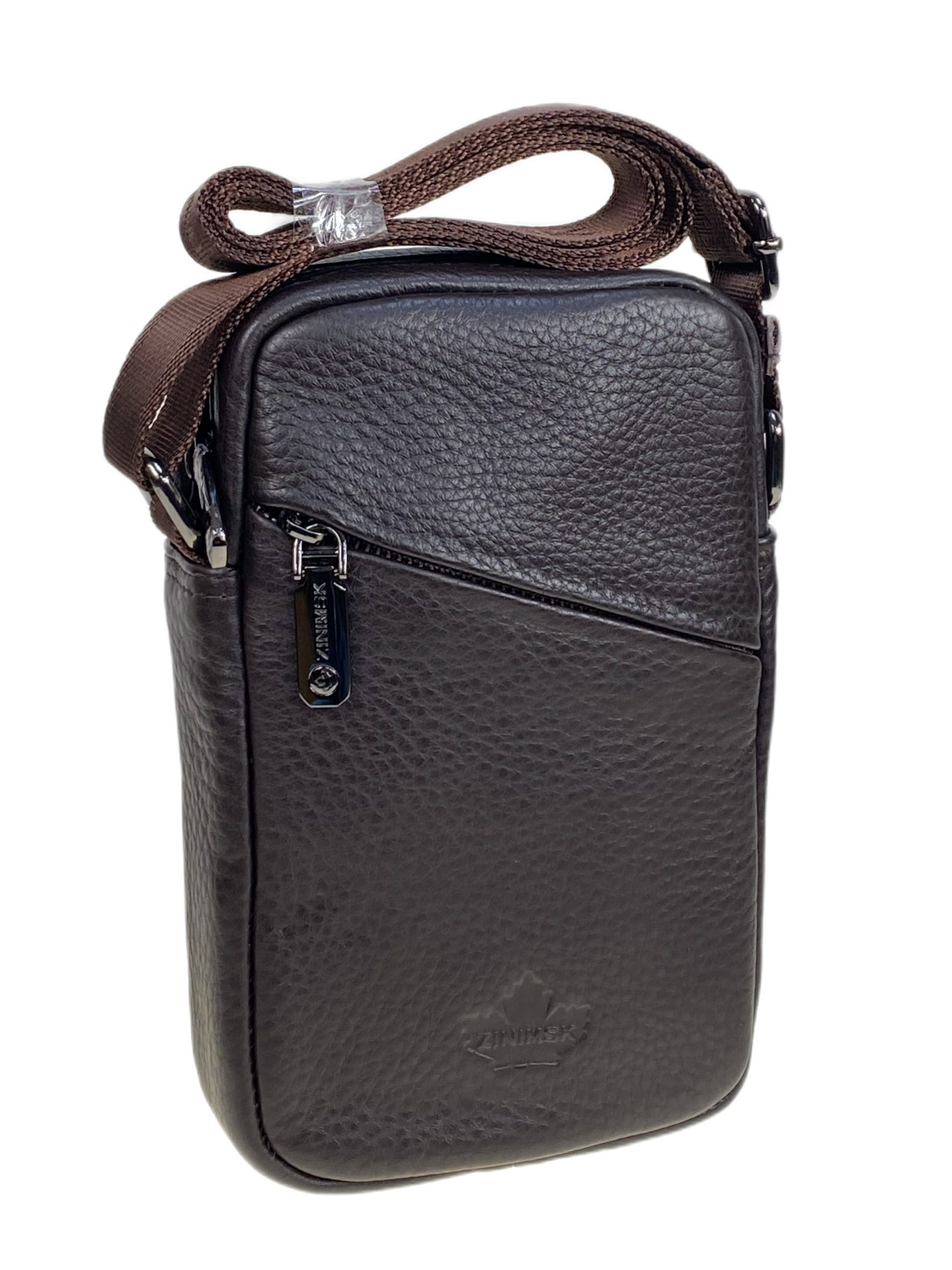 На фото 1 - Сумка мужская из натуральной кожи, цвет коричневый На фото 1 - Сумка мужская из натуральной кожи, цвет коричневый