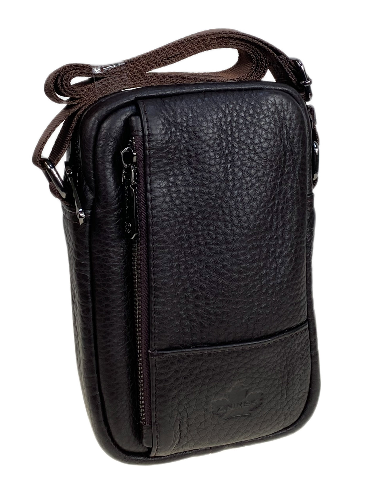 На фото 1 - Сумка мужская из натуральной кожи, цвет коричневый На фото 1 - Сумка мужская из натуральной кожи, цвет коричневый