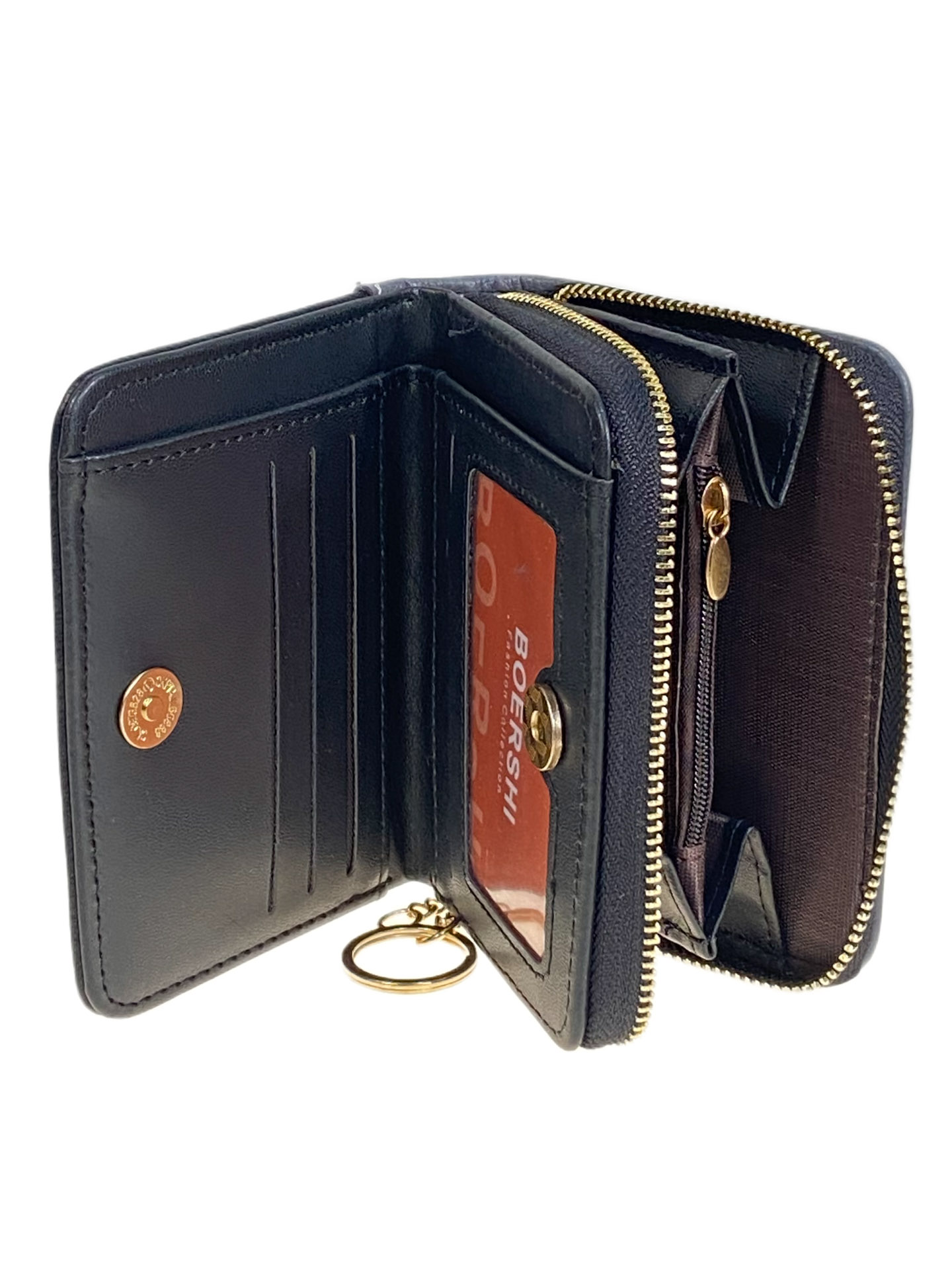 На фото 2 -  Женское портмоне из искусственной кожи, цвет черный На фото 2 -  Женское портмоне из искусственной кожи, цвет черный