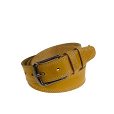 На фото 1 -  Ремень мужской из натуральной кожи, цвет горчичный