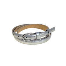 На фото 1 - Ремень женский из искусственной кожи, цвет серебро На фото 1 - Ремень женский из искусственной кожи, цвет серебро