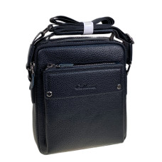 На фото 1 - Сумка мужская из искусственной кожи, цвет черный