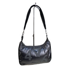 На фото 1 - Сумка из болоньи через плечо, цвет графит На фото 1 - Сумка из болоньи через плечо, цвет графит