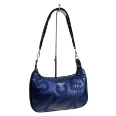 На фото 1 - Сумка из болоньи через плечо, цвет синий На фото 1 - Сумка из болоньи через плечо, цвет синий