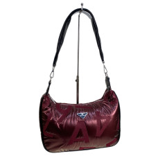 На фото 1 - Сумка из болоньи через плечо, цвет бордовый На фото 1 - Сумка из болоньи через плечо, цвет бордовый