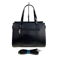 На фото 2 - Женская сумка из искусственной кожи и натуральной замши, цвет черный На фото 2 - Женская сумка из искусственной кожи и натуральной замши, цвет черный