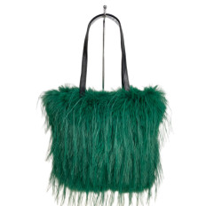 На фото 2 - Женская сумка из искусственного меха, цвет зеленый На фото 2 - Женская сумка из искусственного меха, цвет зеленый