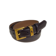 На фото 1 - Ремень женский из натуральной кожи, цвет  шоколад