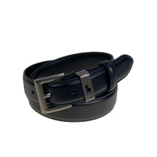 На фото 1 - Ремень женский из натуральной кожи, цвет черный