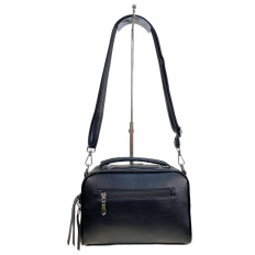 На фото 2 - Женская сумка из искусственной кожи и замши, цвет черный На фото 2 - Женская сумка из искусственной кожи и замши, цвет черный