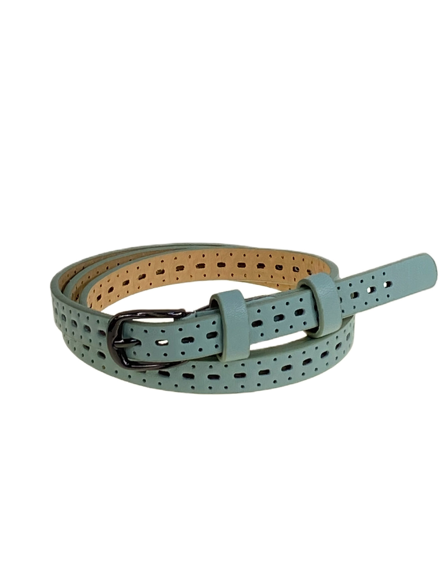 На фото 1 - Ремень женский из искусственной, цвет бирюзовый На фото 1 - Ремень женский из искусственной, цвет бирюзовый