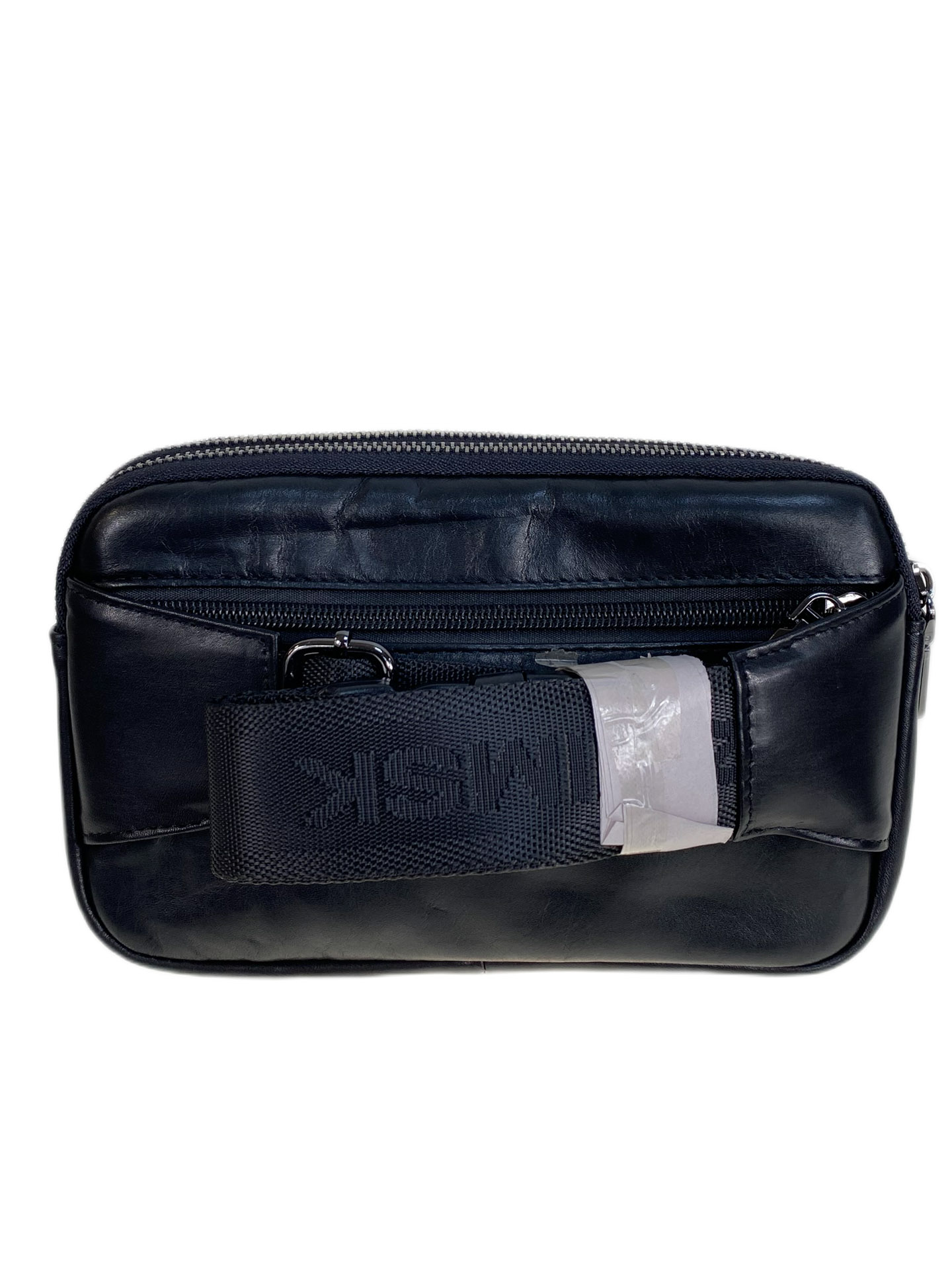 На фото 2 - Сумка мужская на пояс из натуральной кожи, цвет черный На фото 2 - Сумка мужская на пояс из натуральной кожи, цвет черный