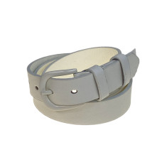 На фото 1 -  Ремень женский из искусственной кожи, цвет бело-серый