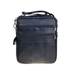 На фото 2 - Сумка мужская  из натуральной кожи, цвет черный