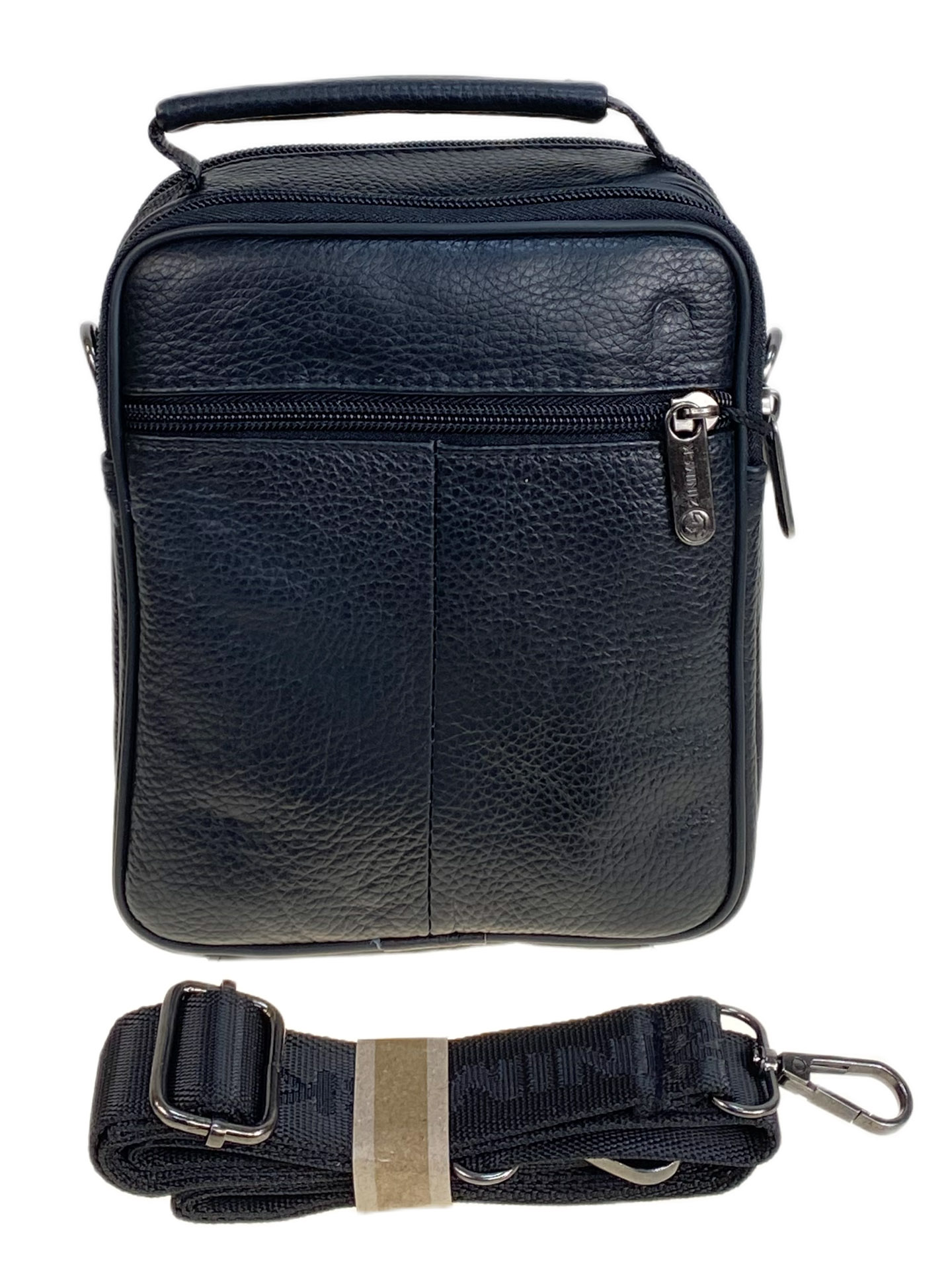 На фото 2 - Сумка мужская из натуральной кожи, цвет черный На фото 2 - Сумка мужская из натуральной кожи, цвет черный