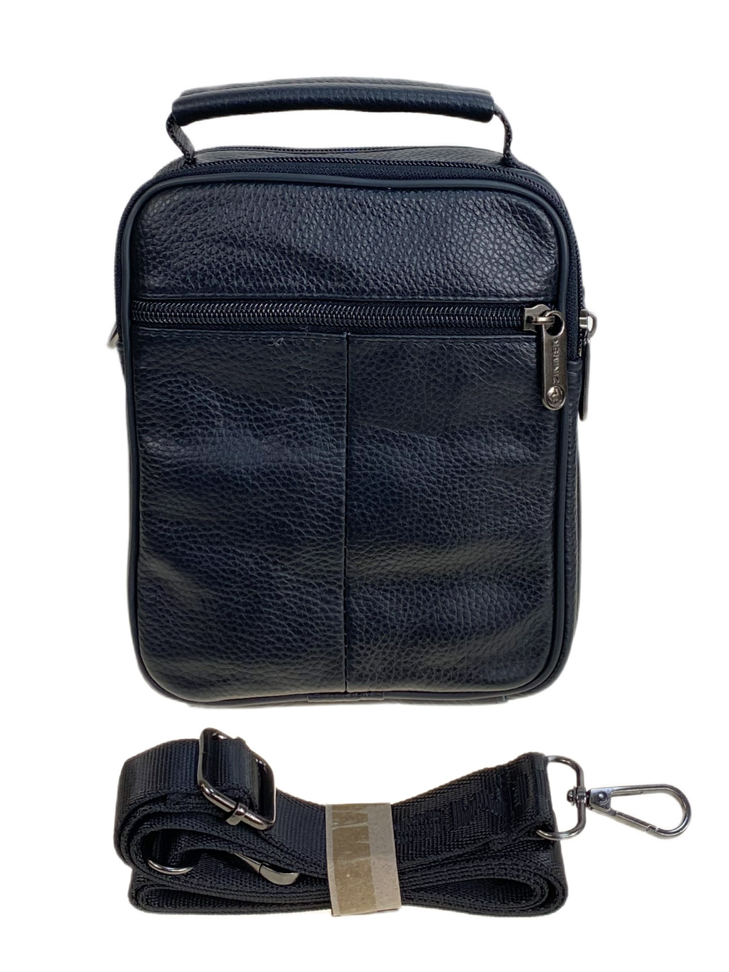 На фото 2 - Сумка мужская из натуральной кожи, цвет черный На фото 2 - Сумка мужская из натуральной кожи, цвет черный