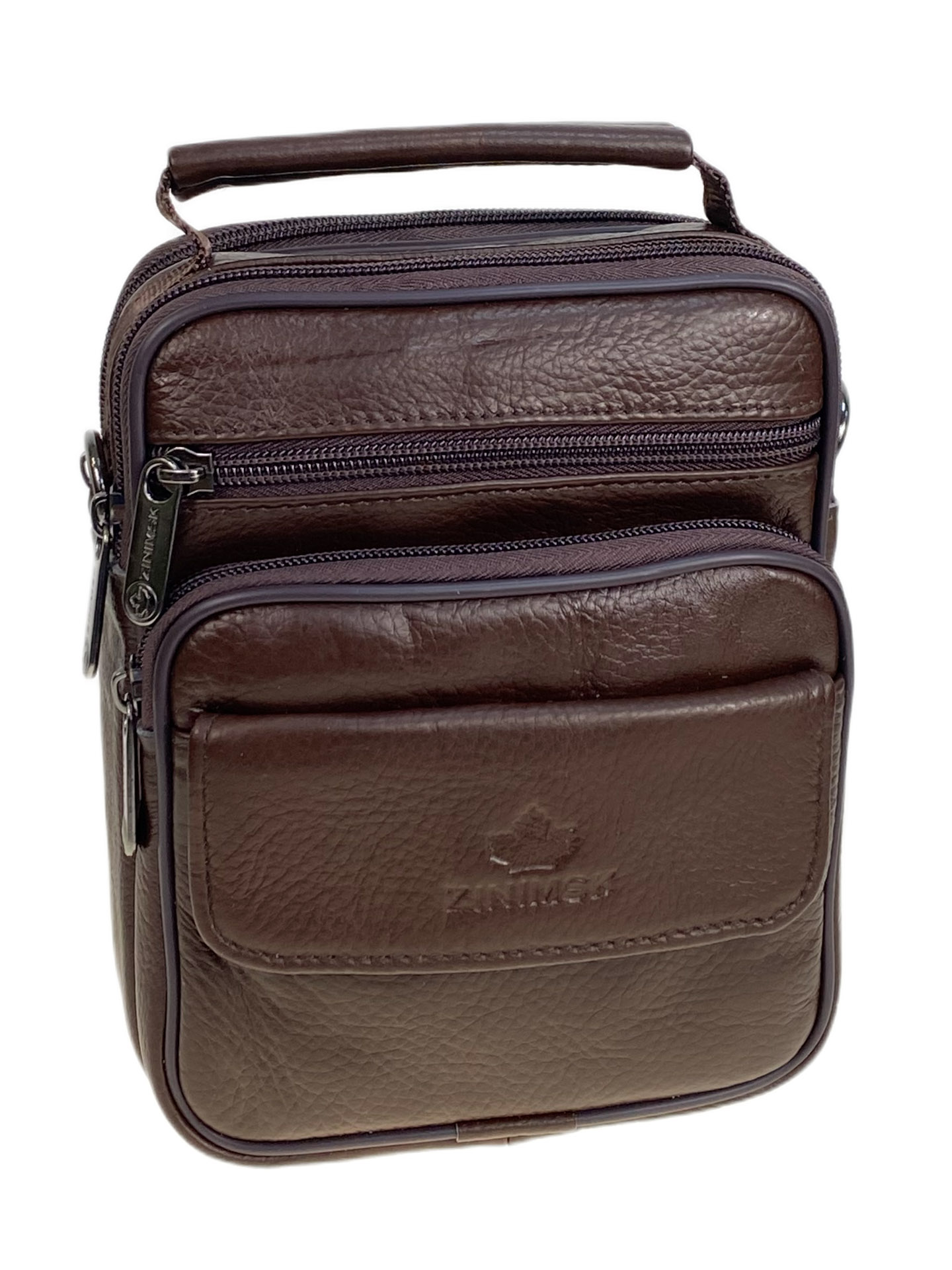 На фото 1 - Сумка мужская из натуральной кожи, цвет коричневый На фото 1 - Сумка мужская из натуральной кожи, цвет коричневый