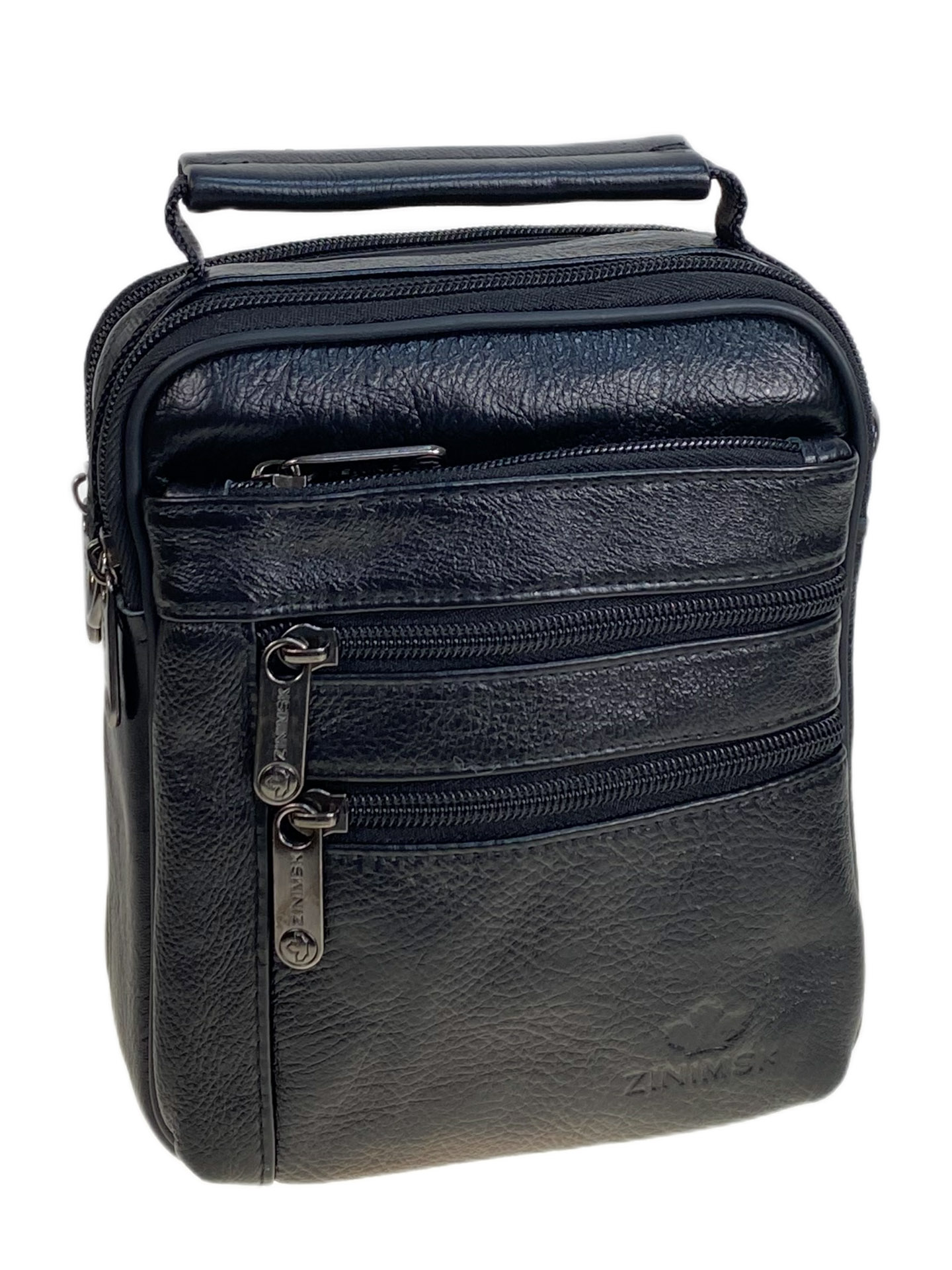 На фото 1 - Сумка мужская из натуральной кожи, цвет черный На фото 1 - Сумка мужская из натуральной кожи, цвет черный